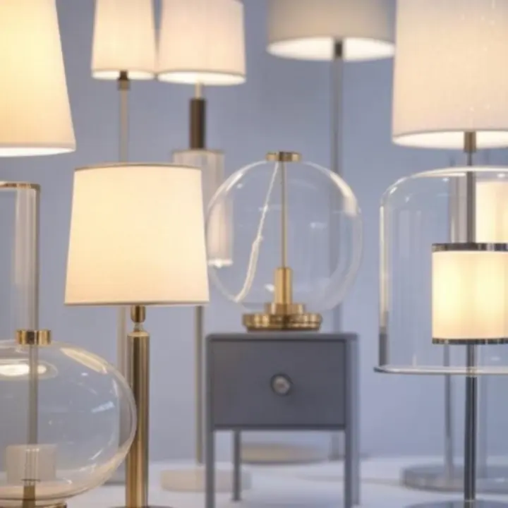 Zbliżenie na lampę designerską w wysokiej rozdzielczości z widocznym efektem świetlnym